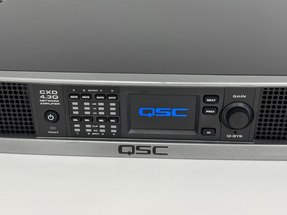 QSC CXD 4.3Q 4-Channel Network Processing Amplifier, Q-SYS DSP Amp.