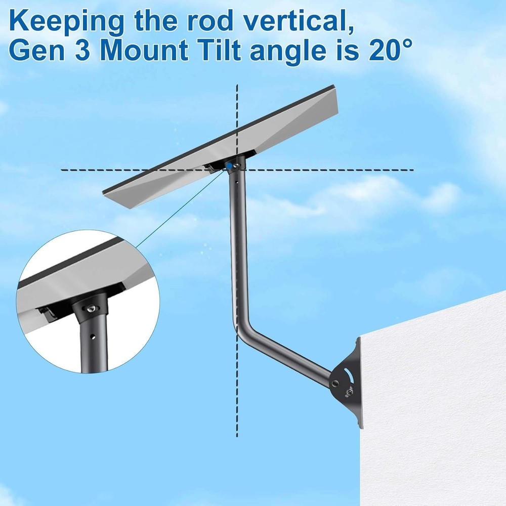 Space-Efficient Starlink Gen 3 Mount - Adjustable Kit for Optimal Performance