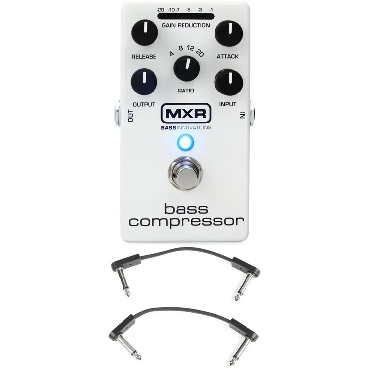 MXR M87 Bass Compressor Pedal with EBS Patch Cables