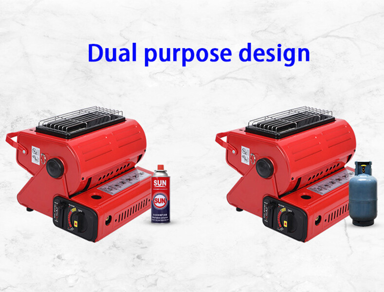 Camping Emergency Butane Heater Double Coherent Heat Source Outdoor Portable UE