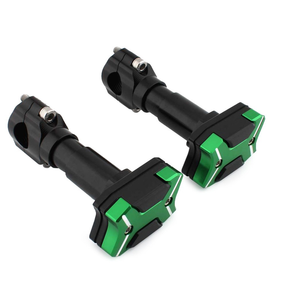 Universal Modified Engine Guard Crash Bar Frame Protector 22mm-30mm Pair Green