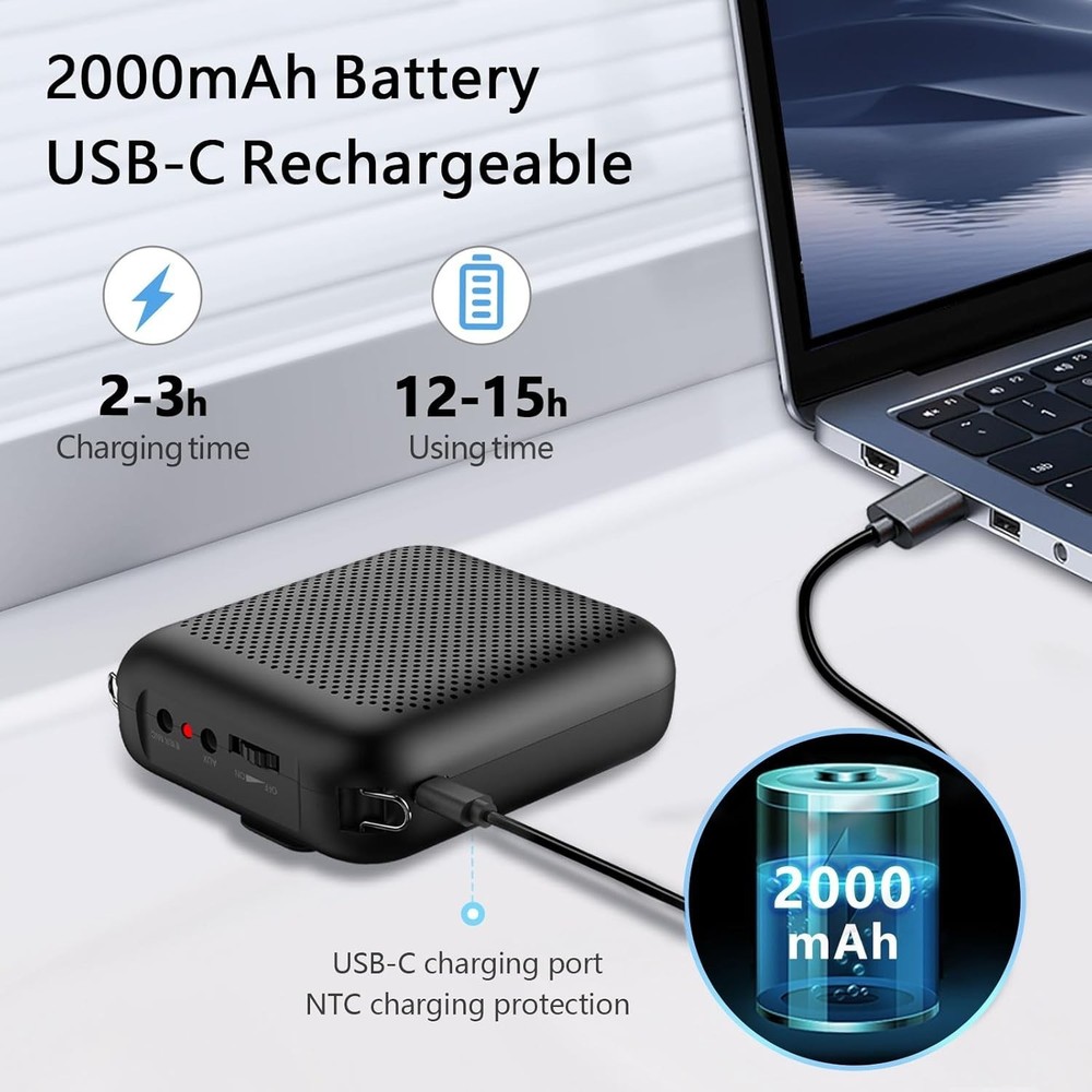 Bluetooth Voice Amplifier, Power Amplifiers, Portable Mini Wired Microphone H...