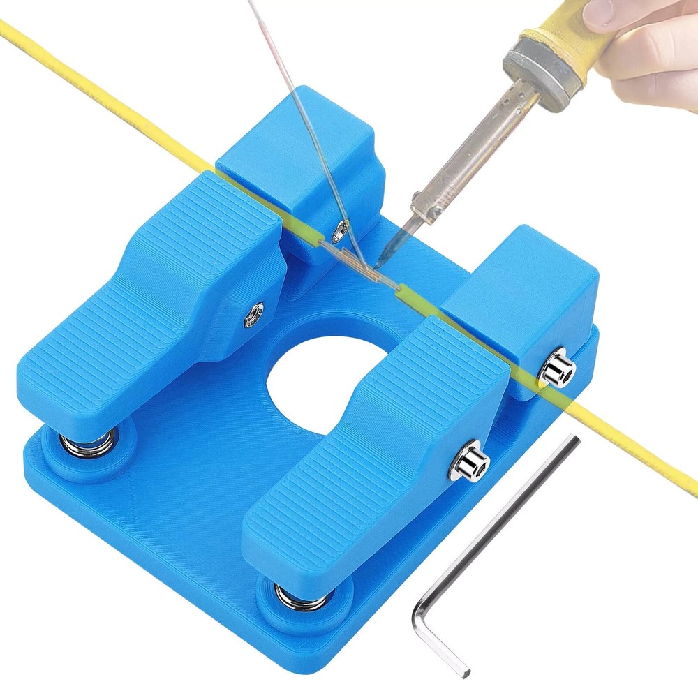 Blue Adjustable Welding Soldering Station Silicone Wire Clamp Bracket Worktable