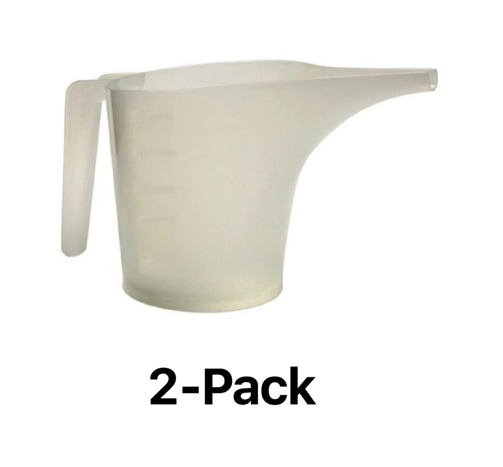 Norpro Plastic Measuring Funnel Pitcher, 2 Cup Capacity (2-Pack)