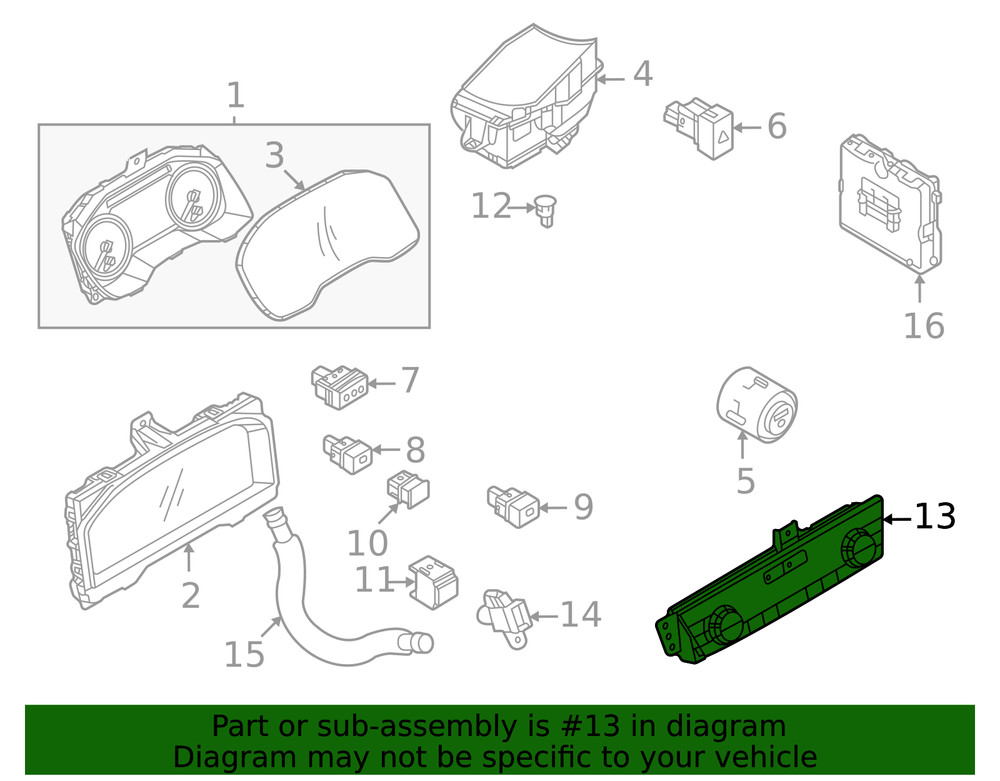 Genuine Mitsubishi Heater Control 7820B154