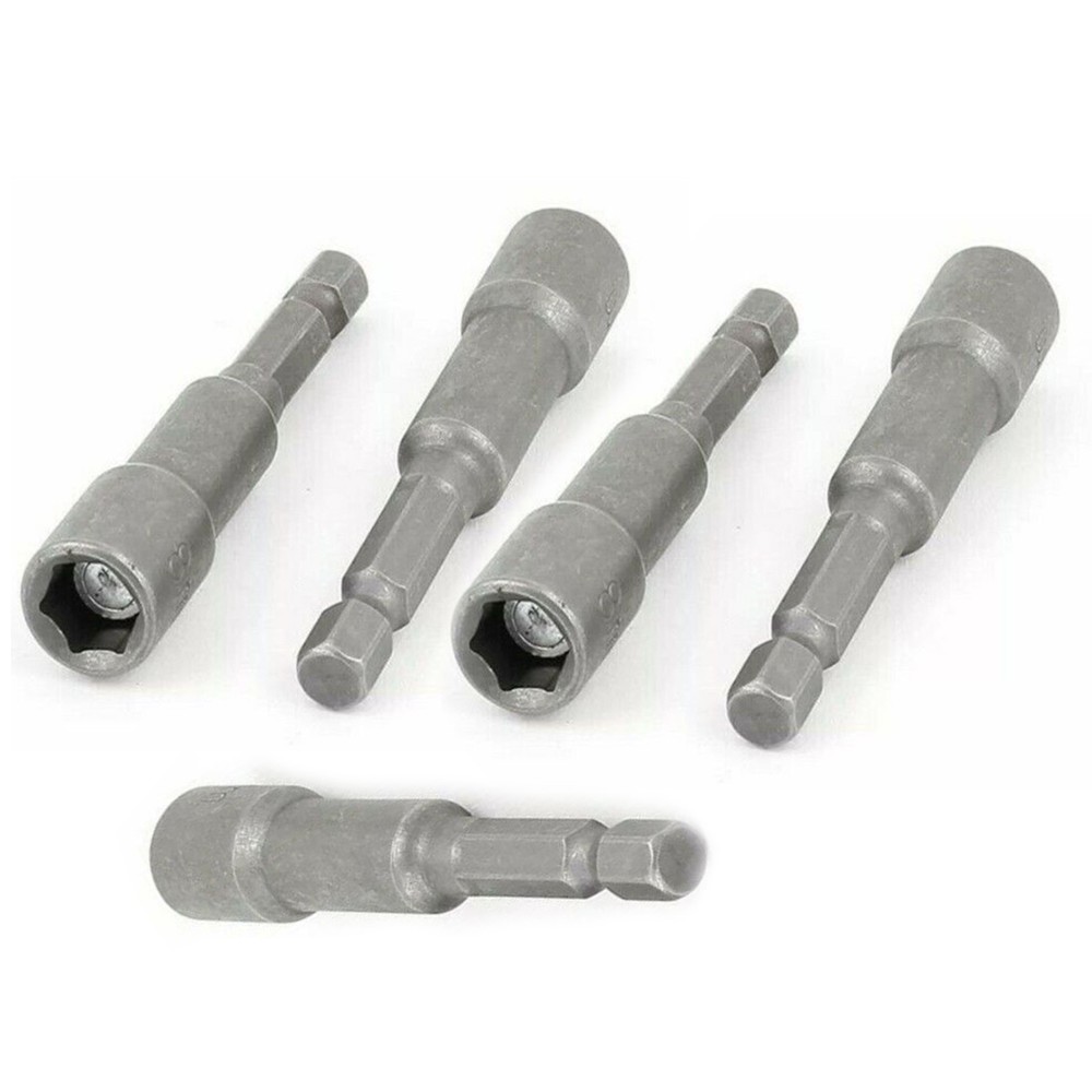 5Pcs Chrome Vanadium Steel Screwdriver Drill Bit Nut Setter Roofing Cladding