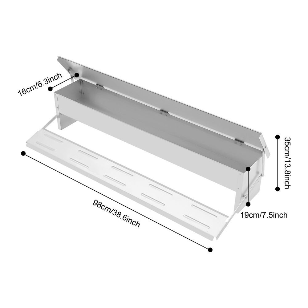 Automatic Chicken Feeder Poultry Trough Chicken Feeder Floor Stand Feed Trough