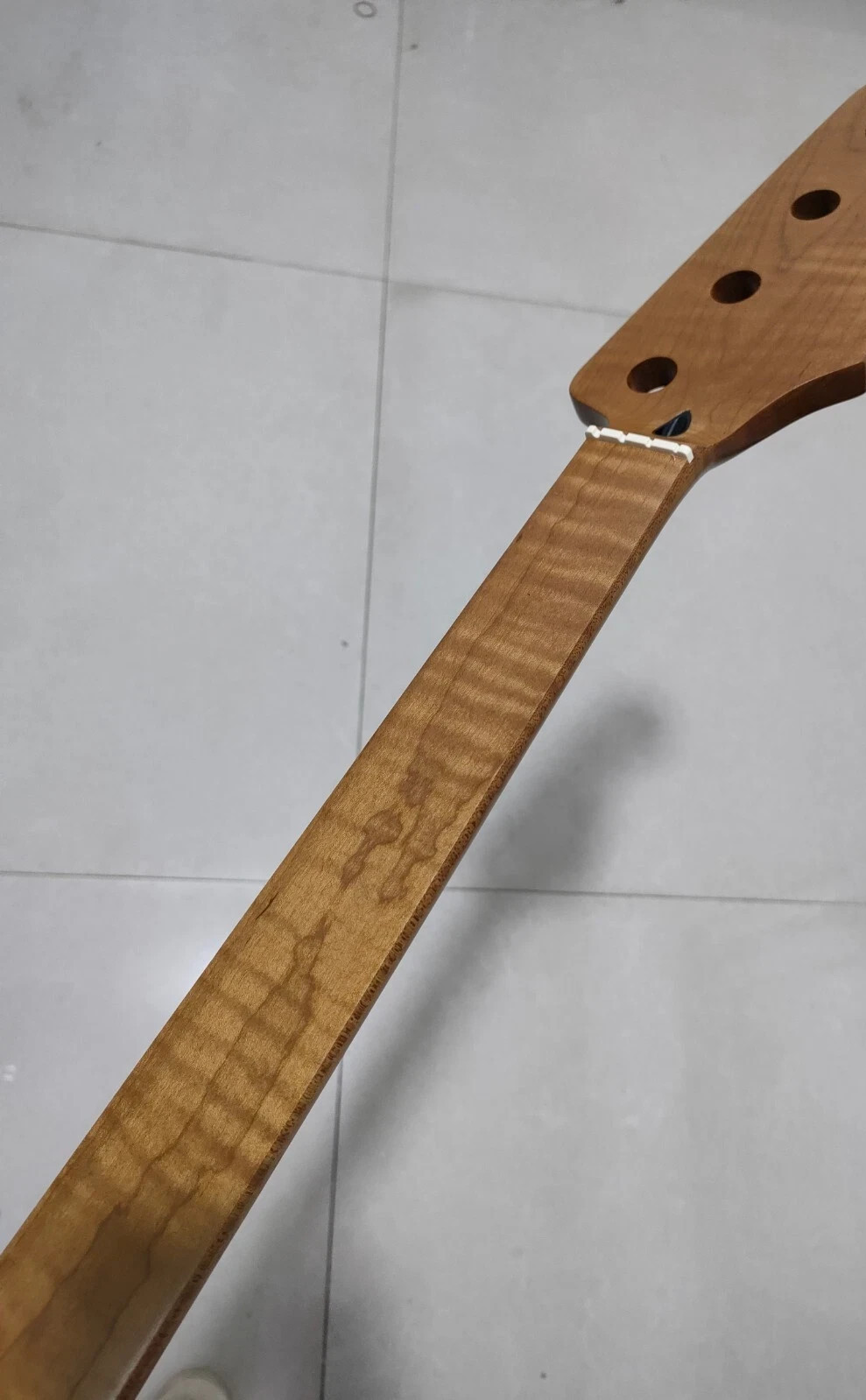 Roasted Flame Maple Fretless BASS Bass guitar neck 20 fret 34inch Replacement