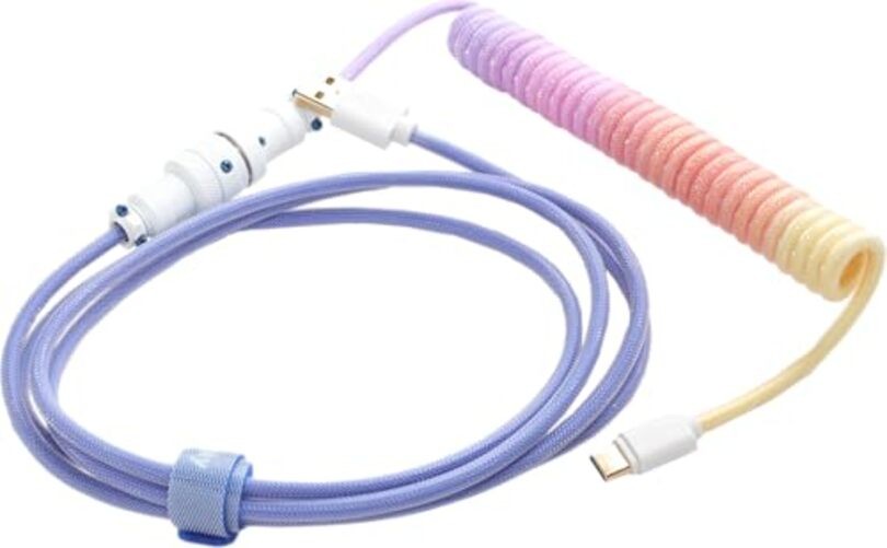 Keyboard Coiled Cable V2: Type-C, 5-pin Aviation Plug Terminal, Afterglow