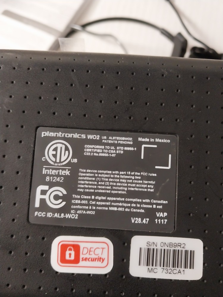 Plantronics Savi 745 W745 Headset System Black