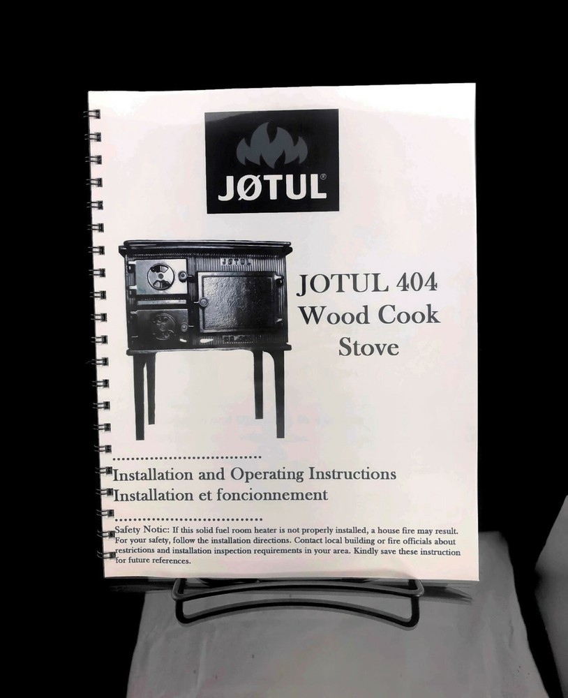Jotul 404 Wood Stove Owners Manual User Guide maintenance Instructions