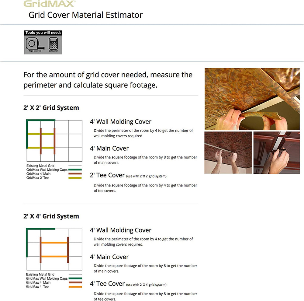 100 Sq Ft White Ceiling Grid Cover Kit