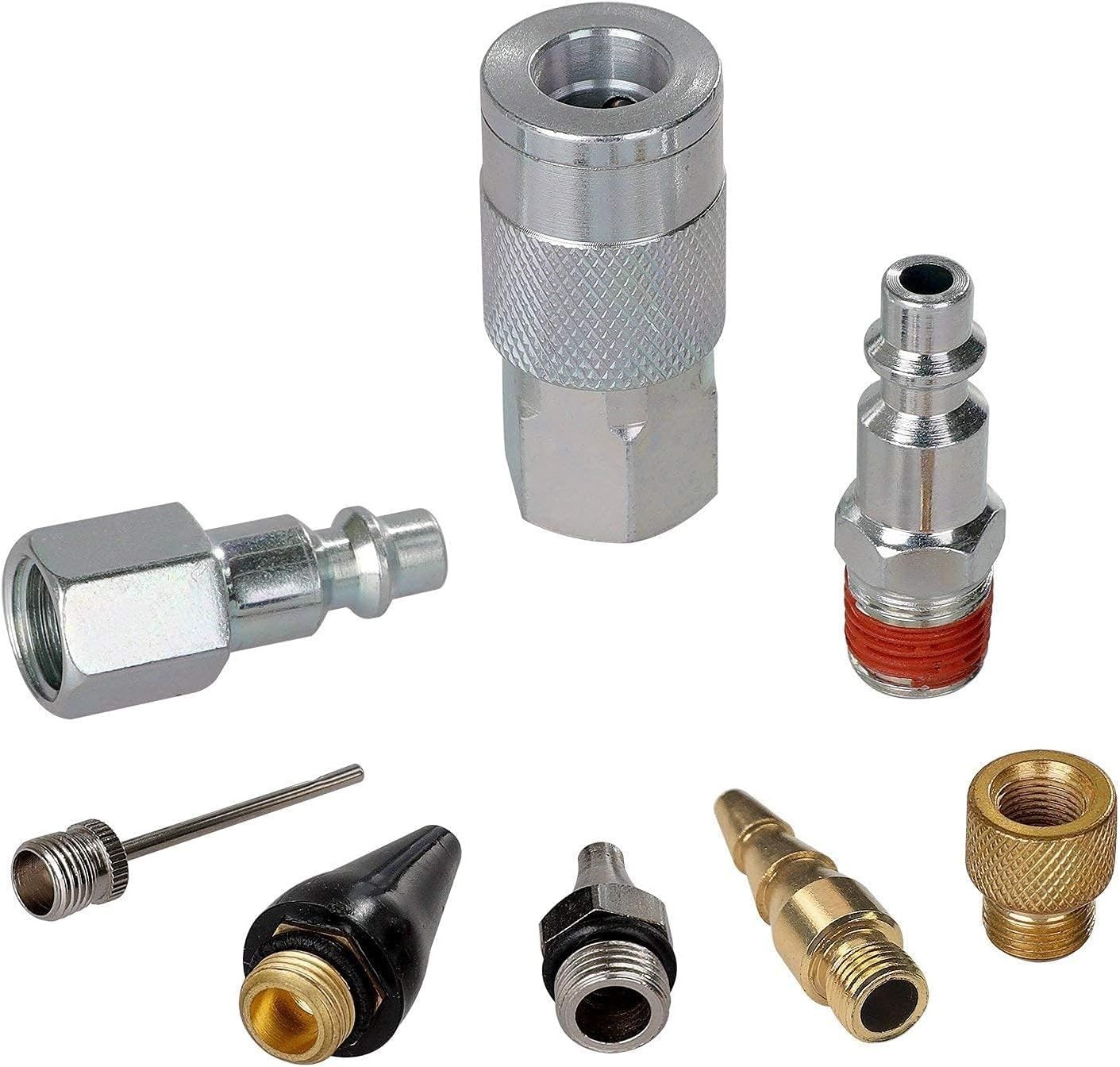 PU Braided Air Hose 1/4" X 50 Ft with 10 pcs Compressor Accessories KIT 200PSI