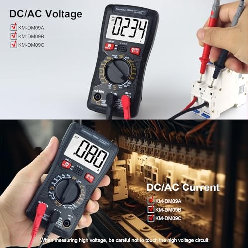 Digital Multimeter Handheld Tester 4000 Counts with NCV Function KM-DM09B