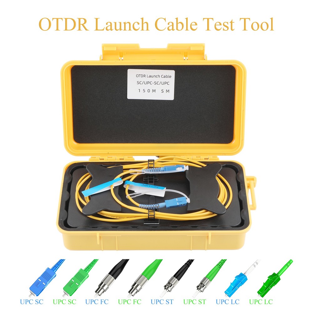 150m-2000m Singlemode Fiber Optic OTDR Launch Cable Boxs Multi Connectors