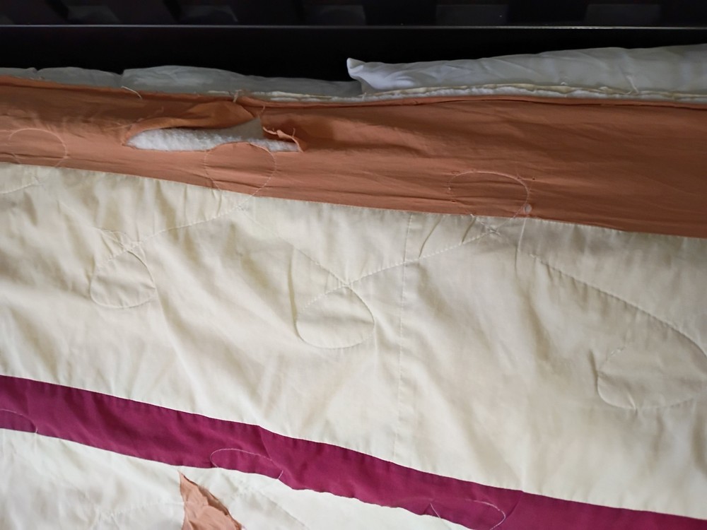 Vintage Patchwork Quilt Blanket Star Pattern