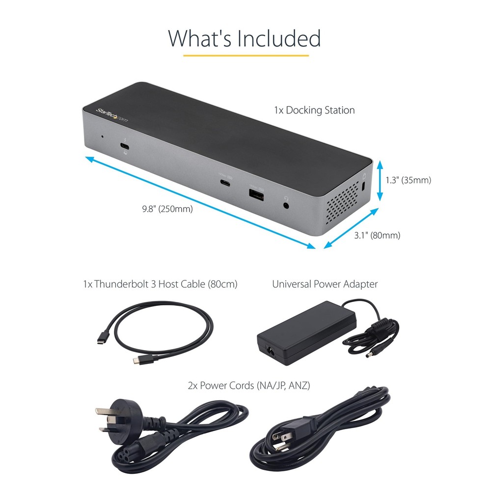 StarTech Thunderbolt Dock w/ USB-C Host Compatibility TB3CDK2DH
