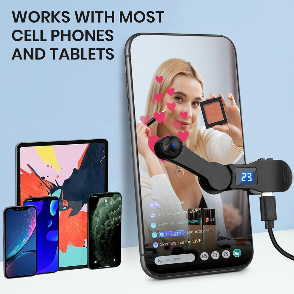 Auto Clicker Tapper for Smartphone, Rechargeable Cordless – Adjustable Speed