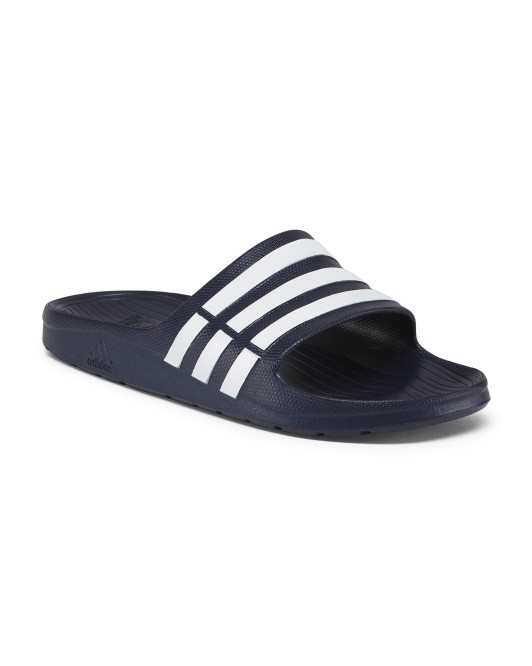 ADIDAS Duramo Slide Performance Rubber Sandals Black Size 18