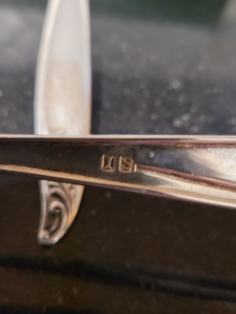 1958 WOODSONG Holmes & Edwards Deep Silver Salad Pair Spoon/fork • Original Box