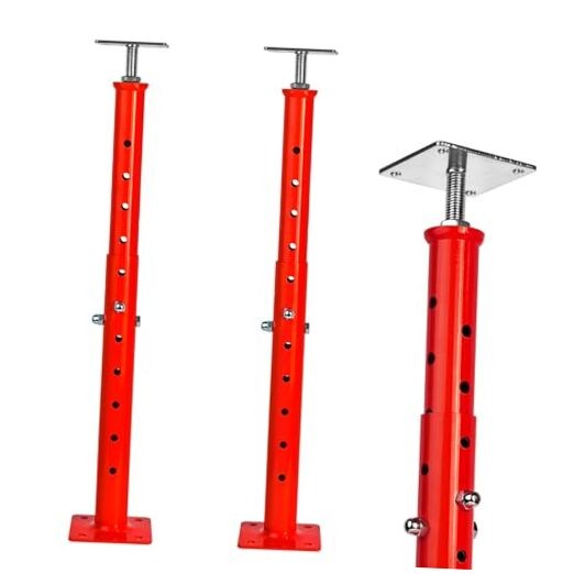 House Floor Jack, 17"-35" Adjustable Support Beam Basement Jack Post 2 Pack Red