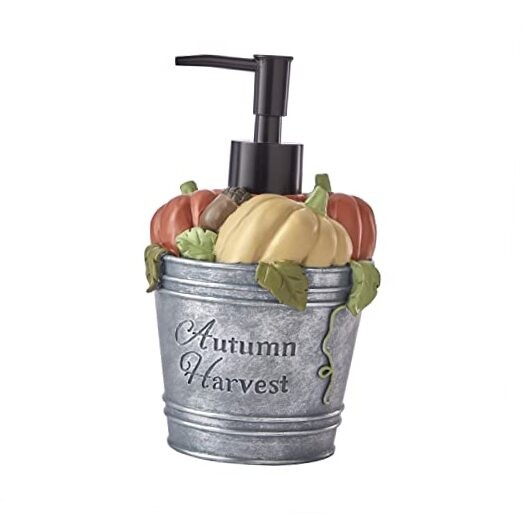 Fall Soap Dispenser for Bath/Kitchen & Gift, Multi Harvest Bucket