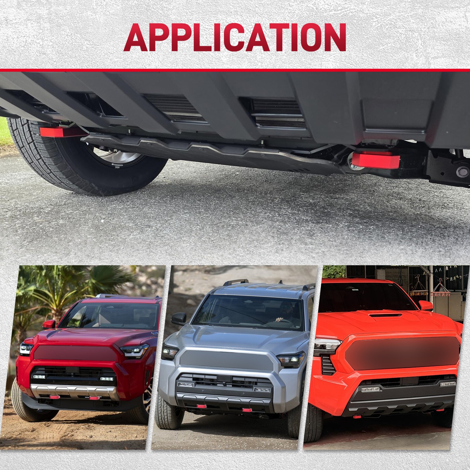 Front Tow Hooks for Toyota Tacoma 2024-2026 4Runner 2025-2026 Red Left and Right