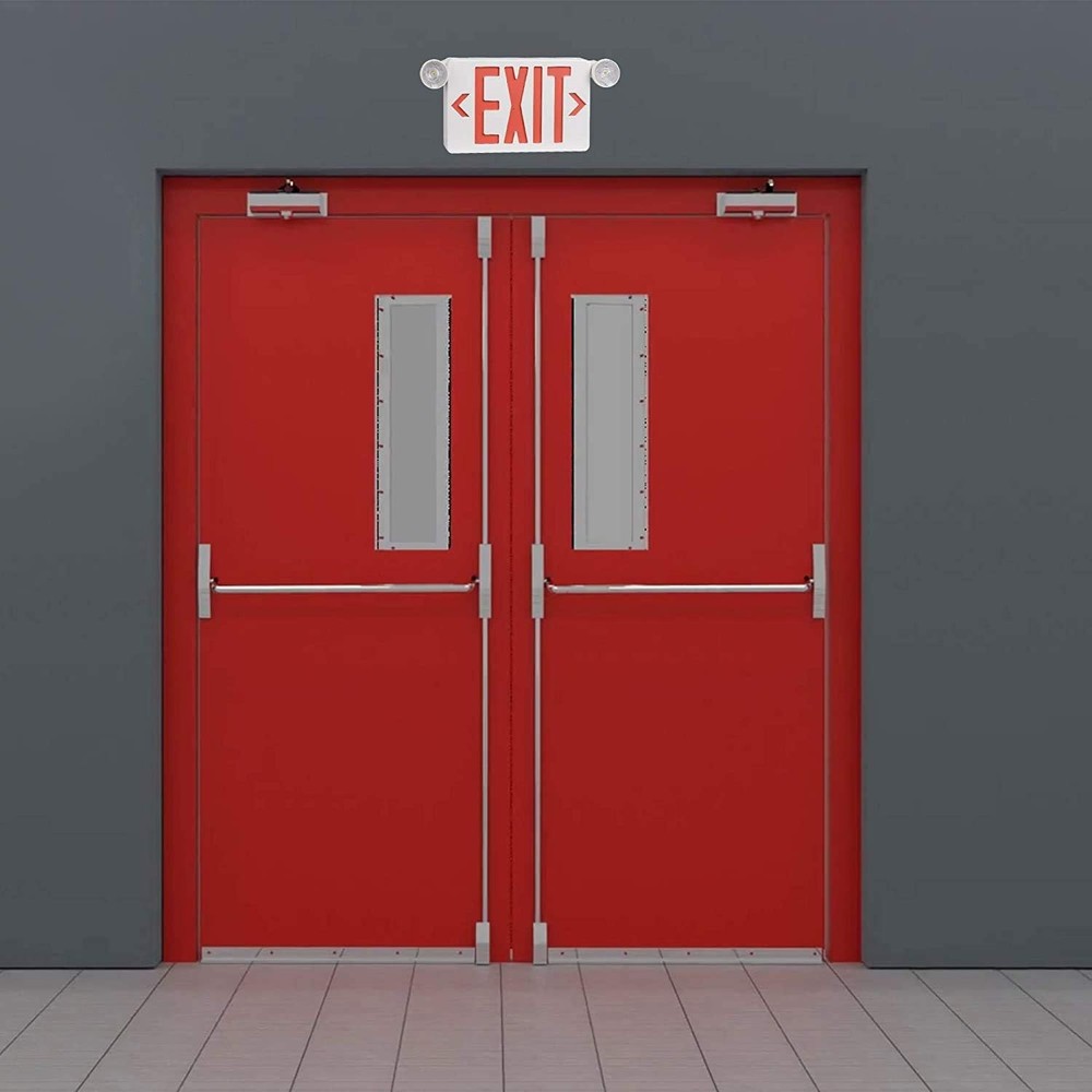 2Pack Red LED Exit Sign,UL-Listed Emergency Light -Dual Lamp ABS Fire Resistance