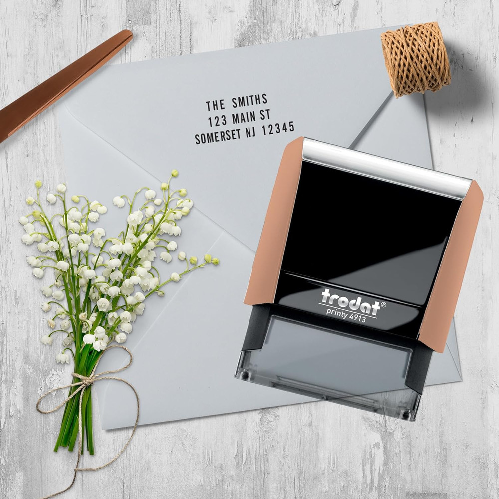 Printy 4913 Self-Inking Do It Yourself (DIY) 5 Line Personalized Custom Message