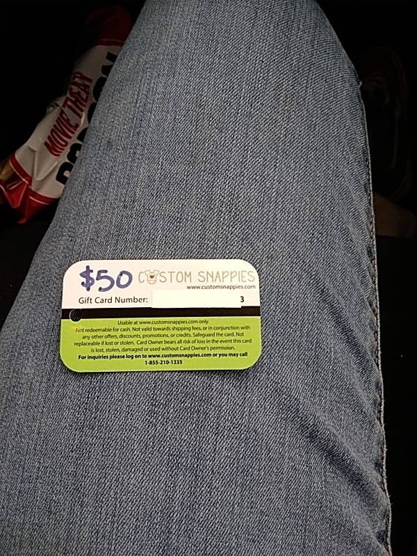 custom snappies gift card $10 off