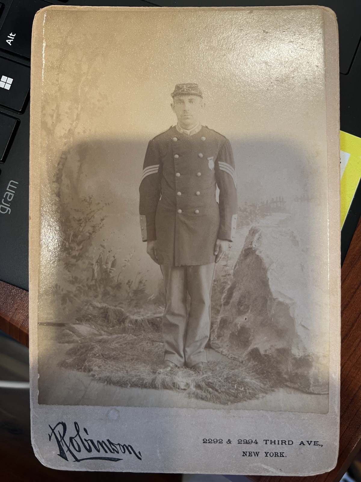 WWI Archive – Uniform, Sweetheart pillowcase, Letters, promotion papers, photos