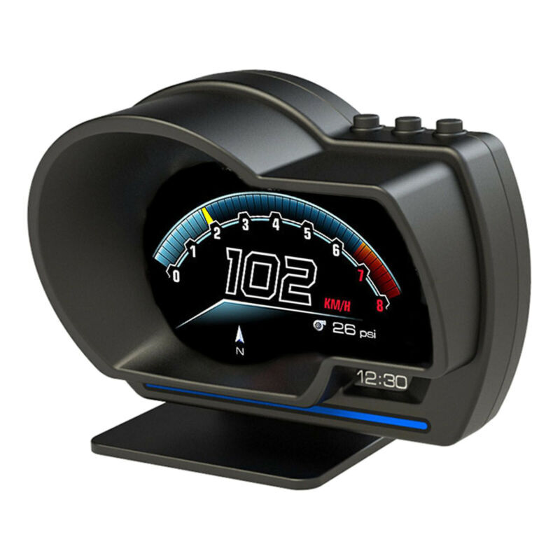 OBD2 GPS HUD Gauge Boost Scan Head-Up Display Speedometer 9 Different Interface