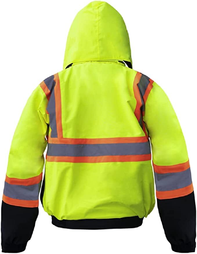 Premium High Visibility Hi Vis Reflective Fleece Lined Waterproof Safety Jacket