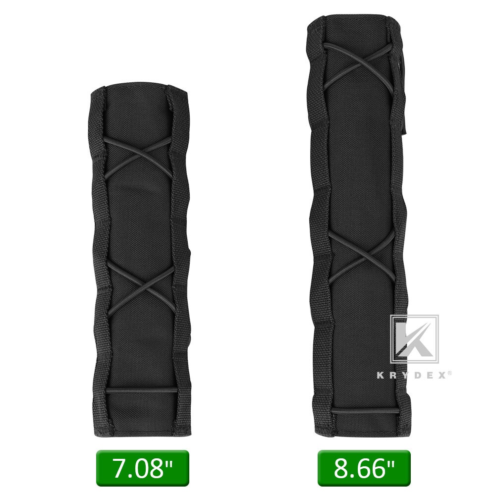 KRYDEX 7inch 18cm Suppressor Cover Tactical Protect Sleeve Wrap Airsoft Hunting