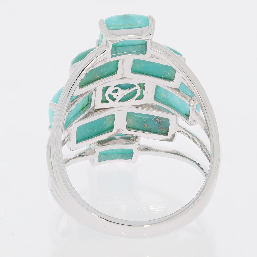 Sterling Silver Semi Mount Ring Setting Cabochon Emerald OCT 7X5mm