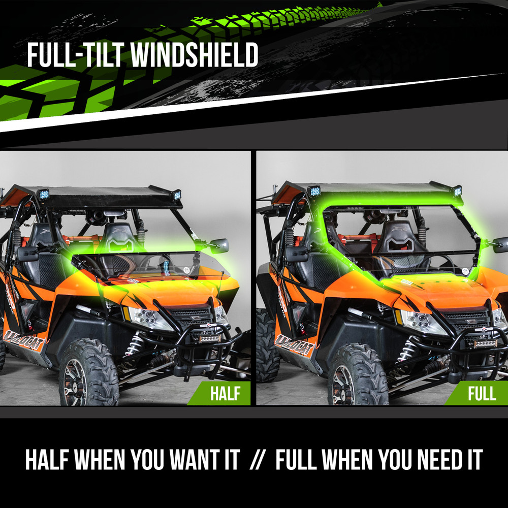 TERRARIDER ARCTIC WILDCAT TILTING UTV WINDSHIELD - AR 3/16"