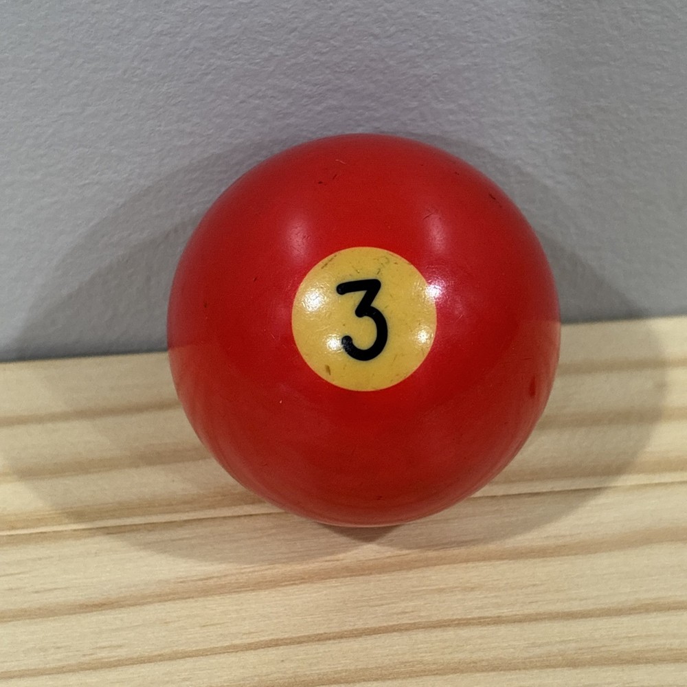 Red Solid #3 Replacement Billiards Pool Ball 2-1/4”