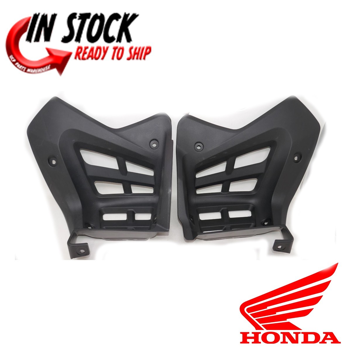 HONDA LEFT / RIGHT HEEL FOOTPEG SPLASH GUARD 2006-26 TRX250X TRX250EX OEM