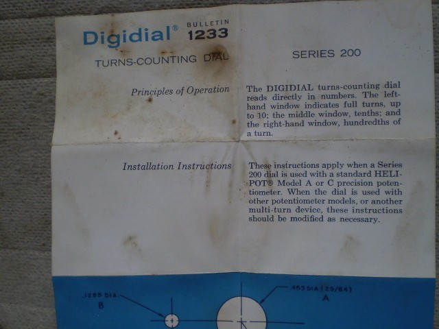 Digidial Digital Turns Counting Dial Model 202