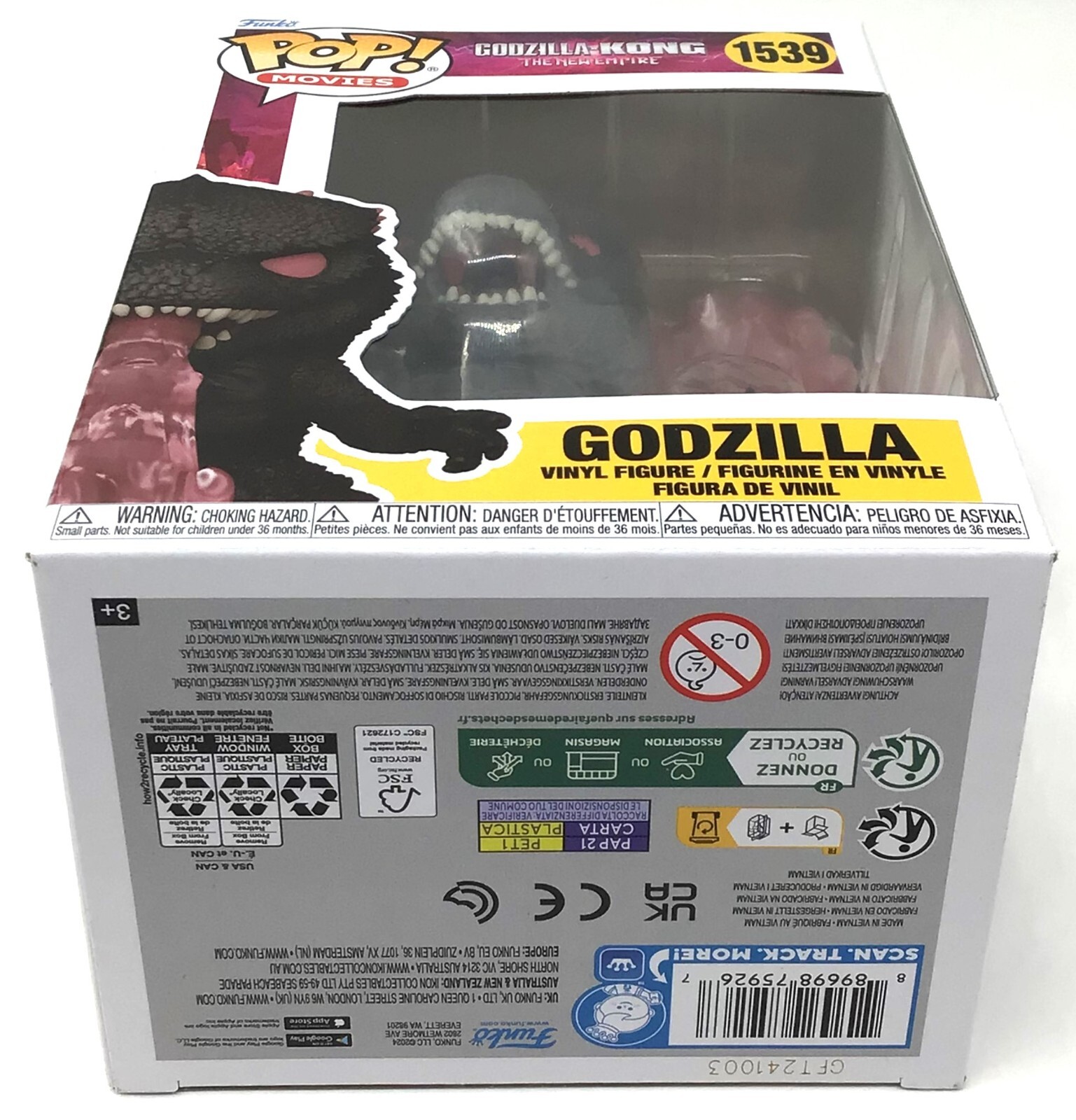 Funko Pop! Godzilla Vs Kong The New Empire Godzilla #1539 with POP Protector