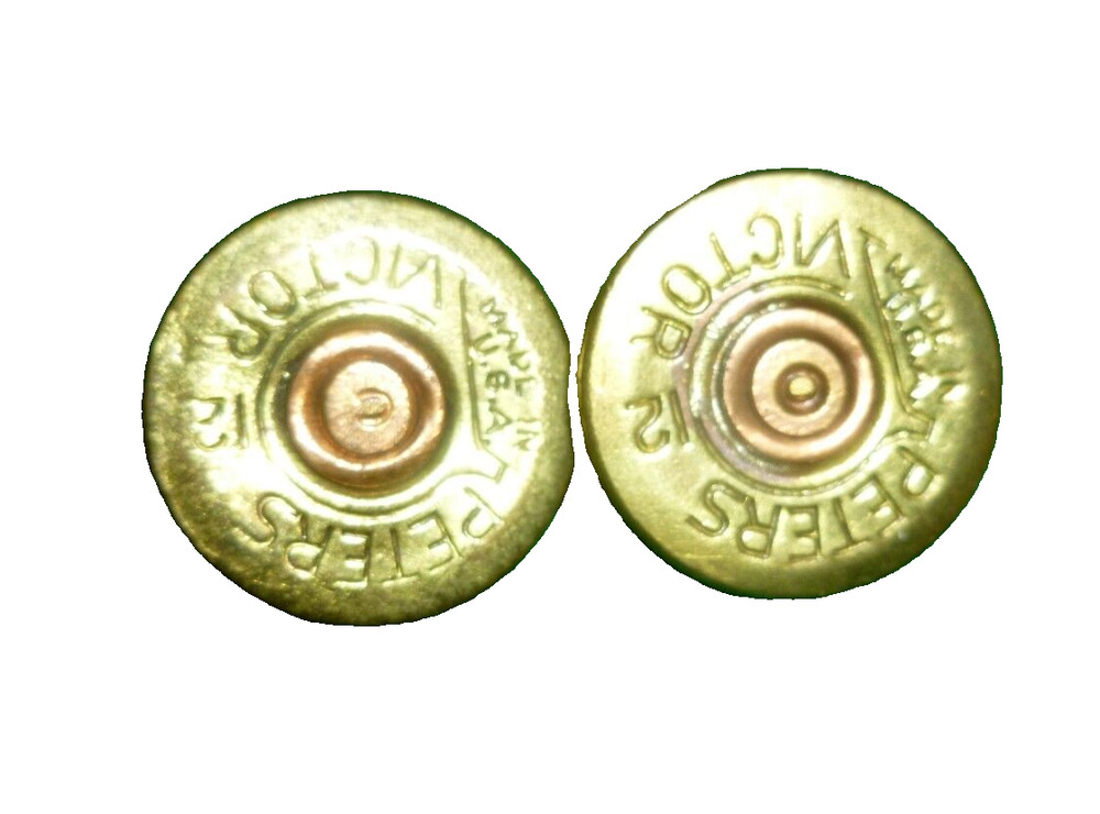 Antique Hunting Theme Brass Cap Cufflinks