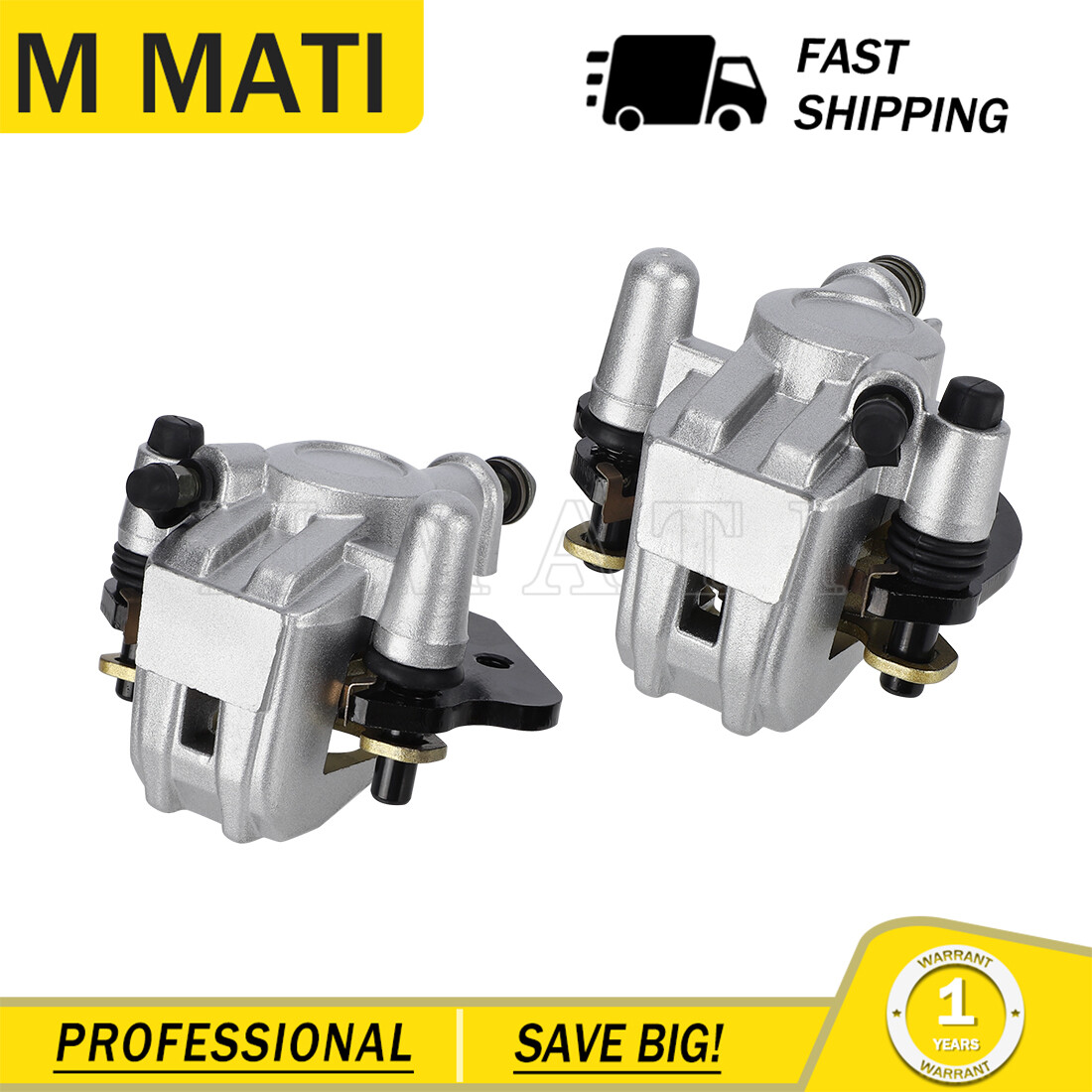 Front Left & Right Brake Calipers For Suzuki QuadRacer 250 LT250R 1985 - 1992