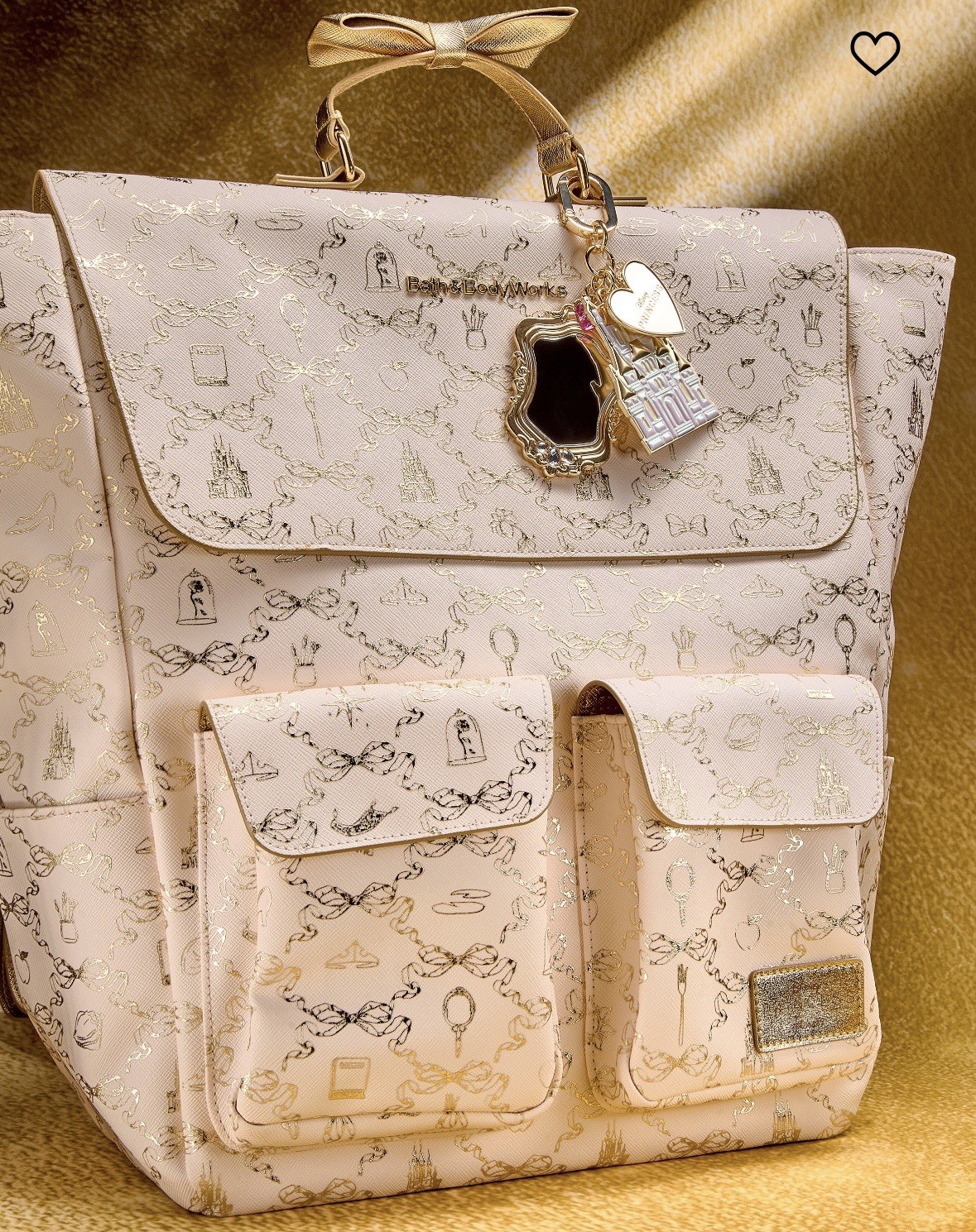 👑NWT Bath & Body Works Disney Princess Backpack & Matching Lipgloss Holder
