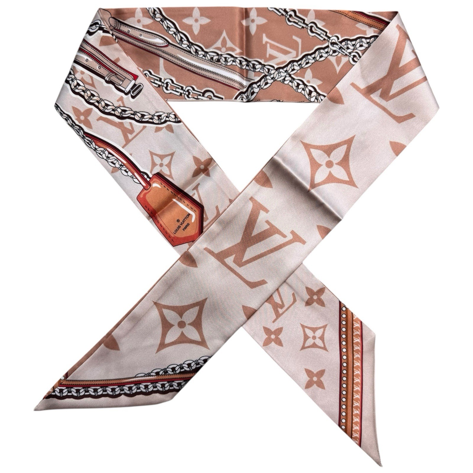 Louis Vuitton M79588 Ultimate Monogram BB Bandeau Beige 100% Silk Women’s Scarf