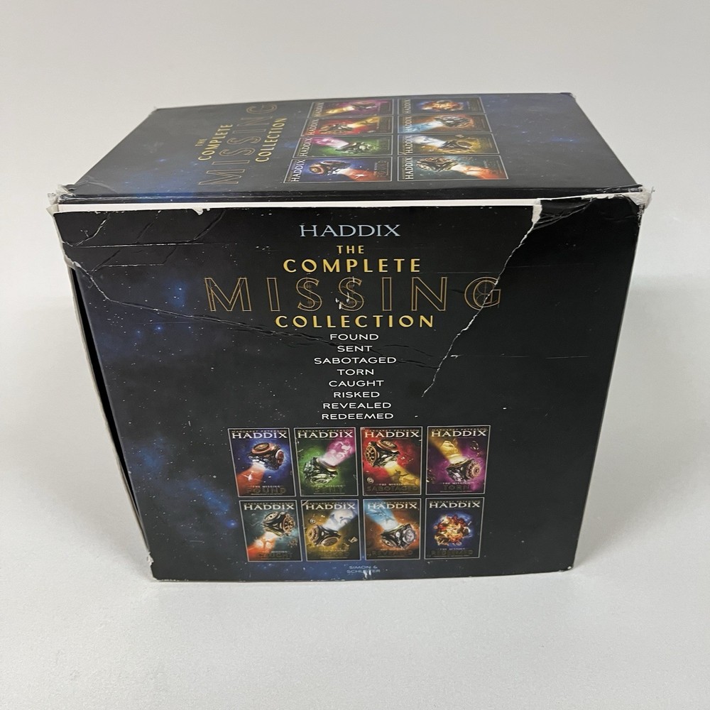 8 Books Complete Missing Collection-Boxed Set-Found Sent Sabotaged Torn HADDIX