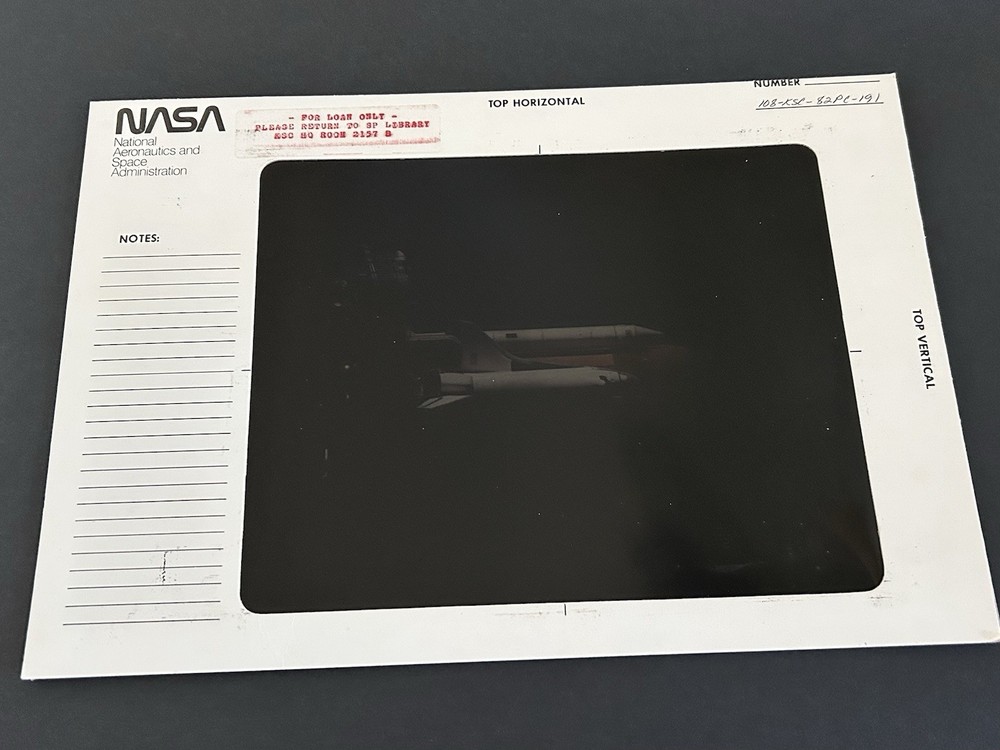 1982 NASA KSC Space Shuttle Columbia Crawler Transport Presentation Transparency