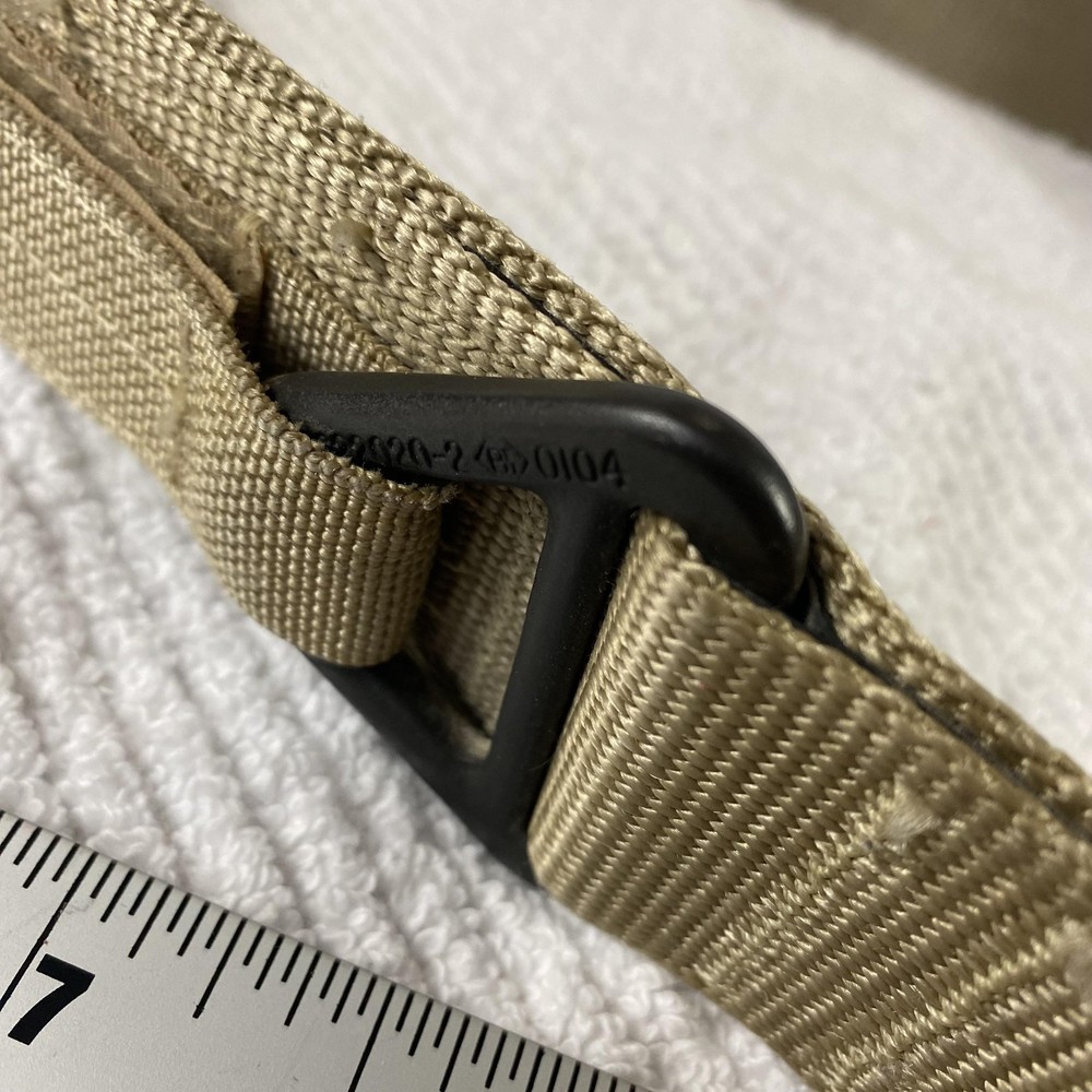 Spec Ops Military Tactical Belt Tan Nylon Hook Loop USA Made Adjustable