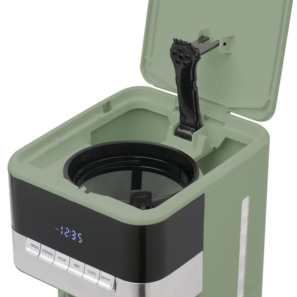 HADEN 12c Quintessential Digital Drip Coffee Maker Cedar and Chrome