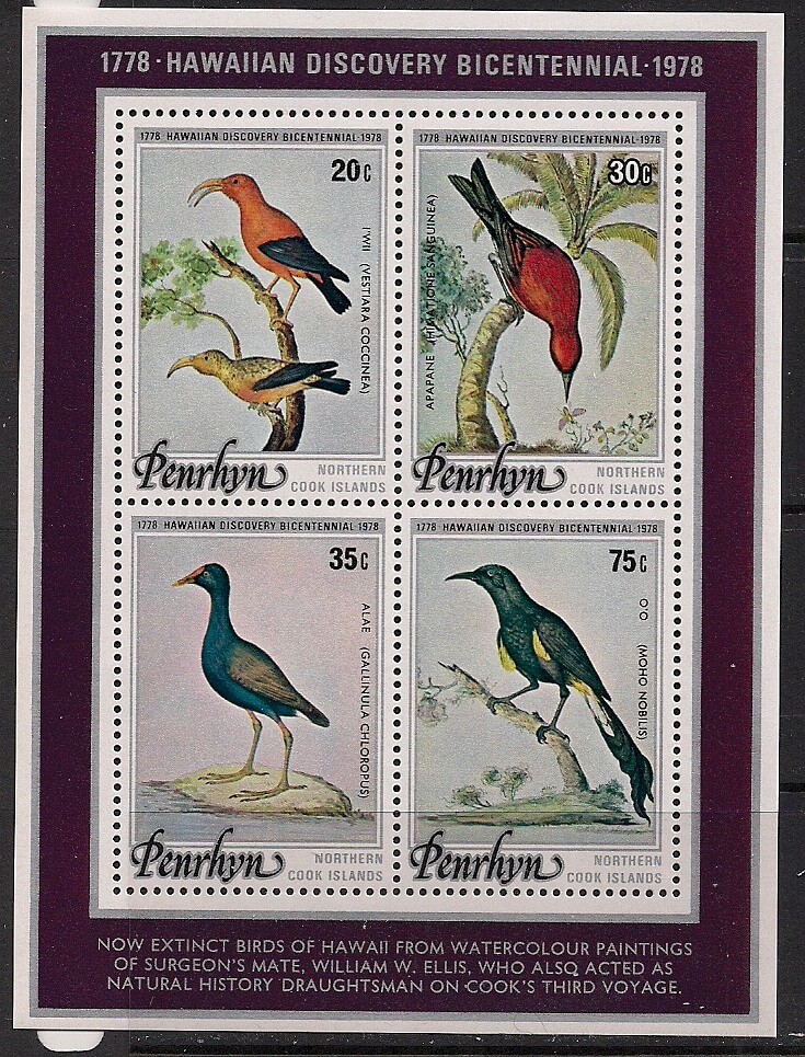 Penrhyn Stamp 96c  - Birds