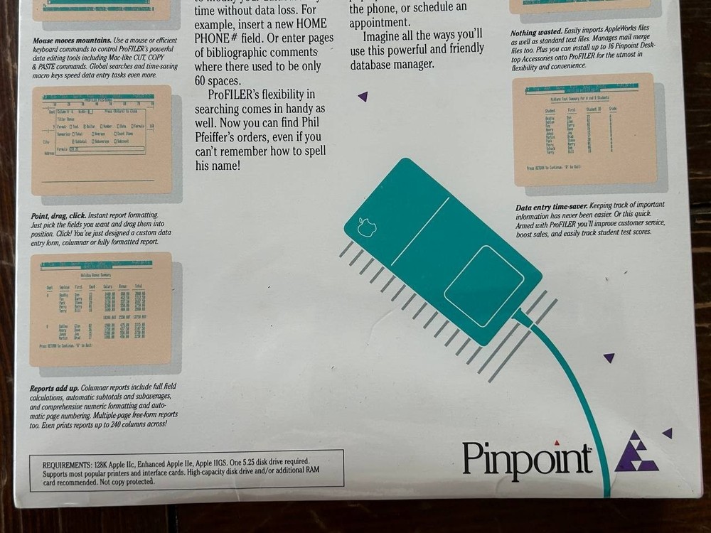 Pinpoint ProFILER Database Manager and Report Generator for Apple Macintosh
